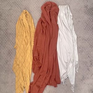 3 scarves